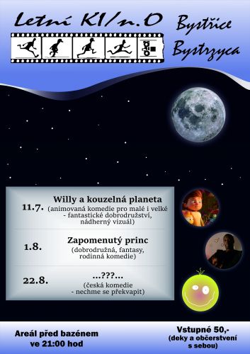 Letní kino Bystřice - změna