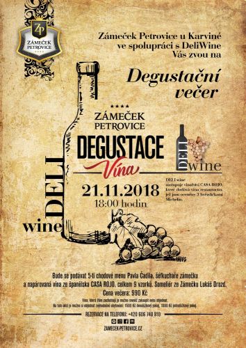 Degustační večer- Zámeček Petrovice