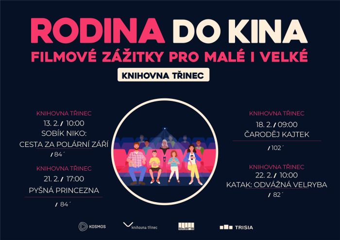 Rodina do kina - dětské projekce v Knihovně Třinec - Kino Kosmos na cestách