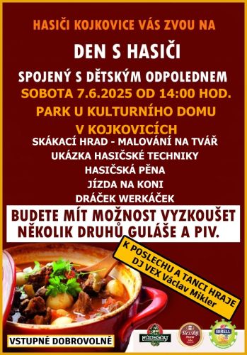 Den s hasiči a dětským odpolednem v Kojkovicích!