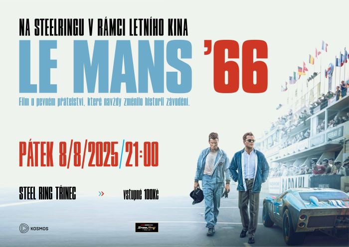 Letní kino ve STEELRINGU - film Le Mans ´66
