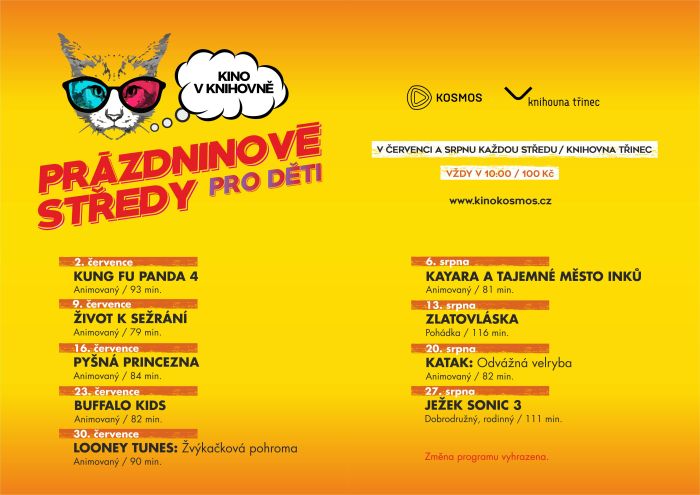 Prázdninové středy - KINO V KNIHOVNĚ