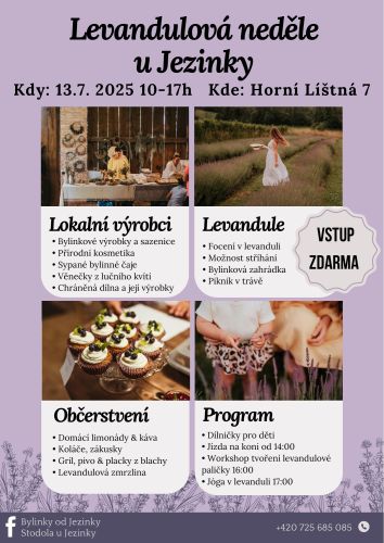 Levandulová neděle u Jezinky